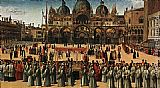 Marco Canvas Paintings - Procession in Piazza S. Marco